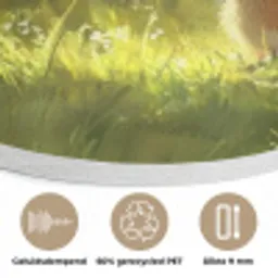 Konijn - Zonlicht - Bos Akoestische PET Vilt - Rond klein -closeup_NL