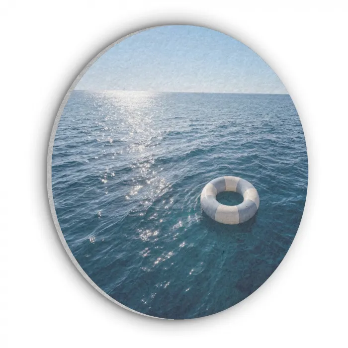 Oceaan - Zwemband - Horizon Akoestische PET Vilt - Rond klein -3d