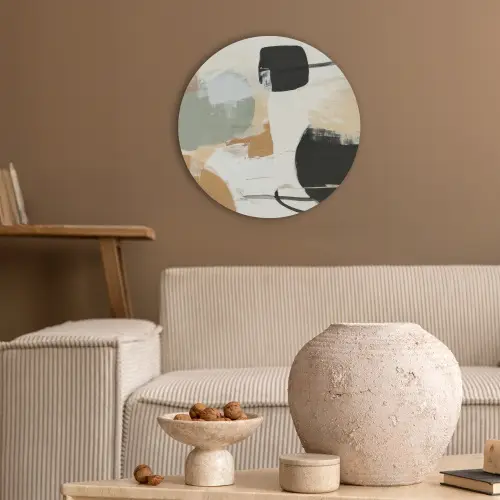 Paint - Abstract - Kleuren Akoestische PET Vilt - Rond klein -sfeer1