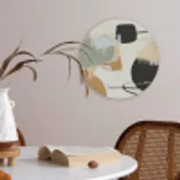 Paint - Abstract - Kleuren Akoestische PET Vilt - Rond klein -sfeer3