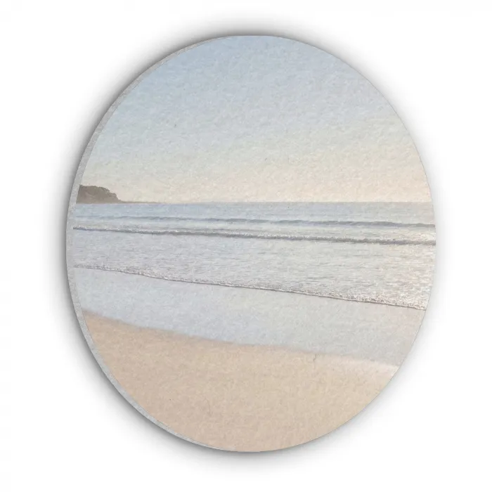 Zee - Zon - Zand Akoestische PET Vilt - Rond klein -3d