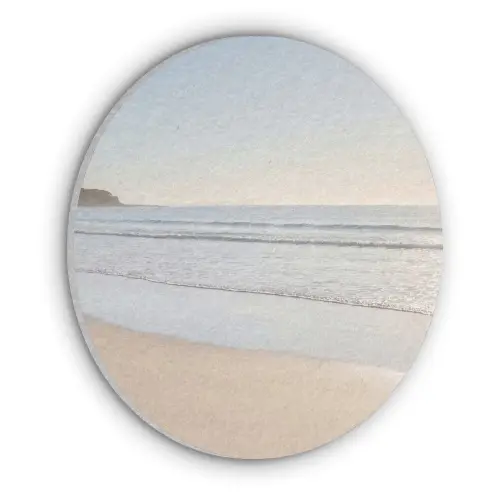 Zee - Zon - Zand Akoestische PET Vilt - Rond klein -3d