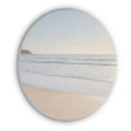 Zee - Zon - Zand Akoestische PET Vilt - Rond klein -3d