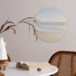 Zee - Zon - Zand Akoestische PET Vilt - Rond klein -sfeer3