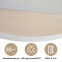 Zee - Zon - Zand Akoestische PET Vilt - Rond klein -closeup_NL