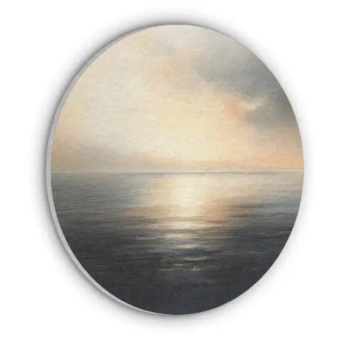 Zon - Horizon - Zee Akoestische PET Vilt - Rond klein -3d