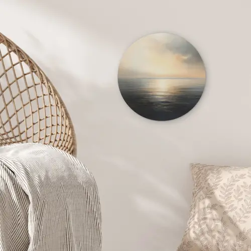 Zon - Horizon - Zee Akoestische PET Vilt - Rond klein -sfeer4