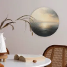Zon - Horizon - Zee Akoestische PET Vilt - Rond klein -sfeer3
