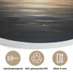 Zon - Horizon - Zee Akoestische PET Vilt - Rond klein -closeup_NL
