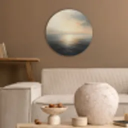 Zon - Horizon - Zee Akoestische PET Vilt - Rond klein -sfeer1
