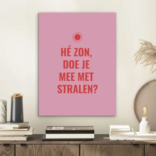 Roze - Zon - Quote PET vilt klein -sfeer1