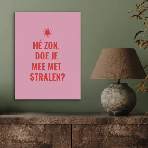 Roze - Zon - Quote PET vilt klein -sfeer2
