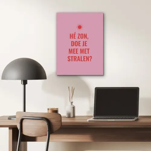 Roze - Zon - Quote PET vilt klein -sfeer5