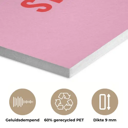 Roze - Zon - Quote PET vilt klein -closeup_NL