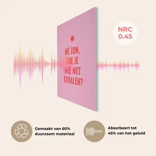 Roze - Zon - Quote PET vilt klein -USP_NL