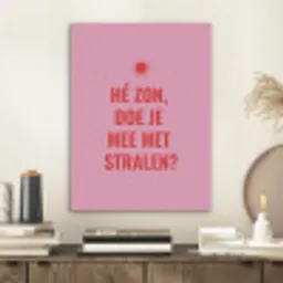 Roze - Zon - Quote PET vilt klein -sfeer1