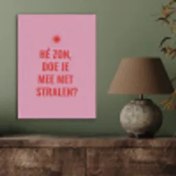 Roze - Zon - Quote PET vilt klein -sfeer2