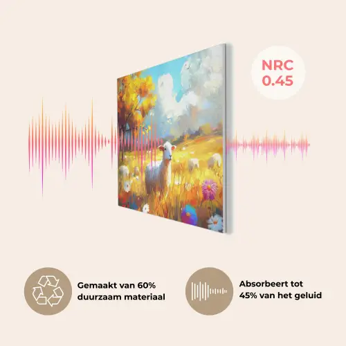 Schaap - Weide - Bloemen PET vilt klein -USP_NL
