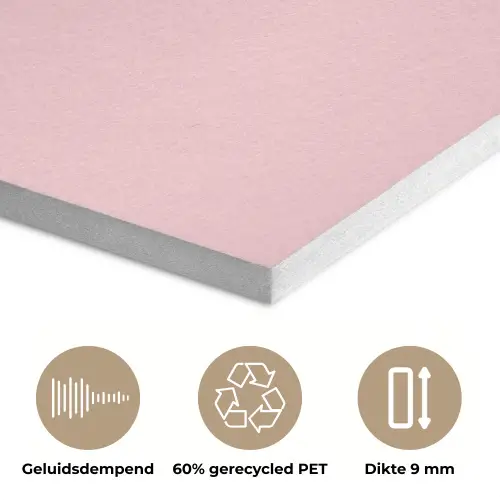 Statement - Krachtig - Roze PET vilt klein -closeup_NL