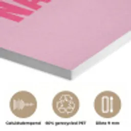 Tekst - Modern - Roze PET vilt klein -closeup_NL