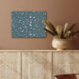 Terrazzo -  Patroon - Kleurrijk - Diep blauw PET vilt klein 837 -sfeer4