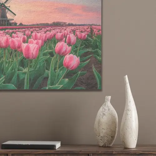 Tulpen - Molen - Nederland PET vilt klein -sfeer6_closeup