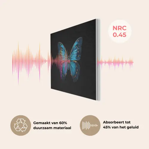 Vlinder - Blauw - Contrast PET vilt klein -USP_NL