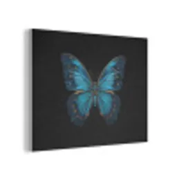 Vlinder - Blauw - Contrast PET vilt klein -3d