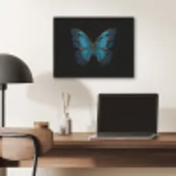 Vlinder - Blauw - Contrast PET vilt klein -sfeer5