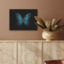 Vlinder - Blauw - Contrast PET vilt klein -sfeer4