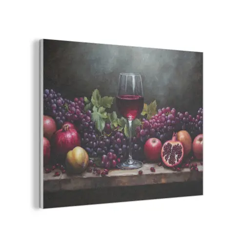 Wijn - Fruit - Stilleven PET vilt klein -3d