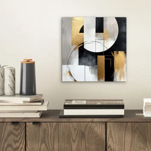 Abstract - Goud - Zilver - Vormen - Aesthetic aluminium wit klein -sfeer1