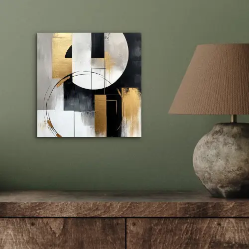 Abstract - Goud - Zilver - Vormen - Aesthetic aluminium wit klein -sfeer2