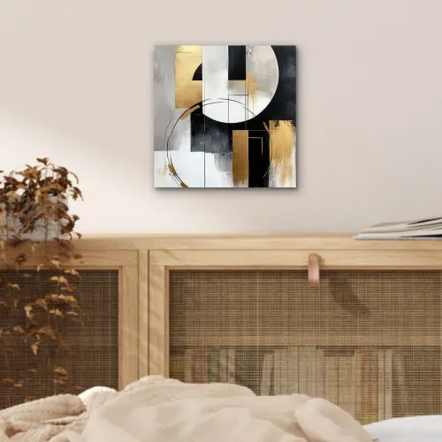 Abstract - Goud - Zilver - Vormen - Aesthetic aluminium wit klein -sfeer3
