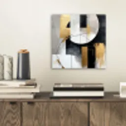 Abstract - Goud - Zilver - Vormen - Aesthetic aluminium wit klein -sfeer1