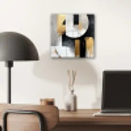 Abstract - Goud - Zilver - Vormen - Aesthetic aluminium wit klein -sfeer5