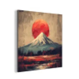 Bergtop - Sneeuw - Zon aluminium wit klein -3d