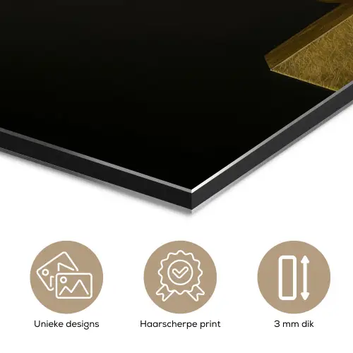 Boeket - Oranje - Gouden - vaas aluminium wit klein -closeup_NL
