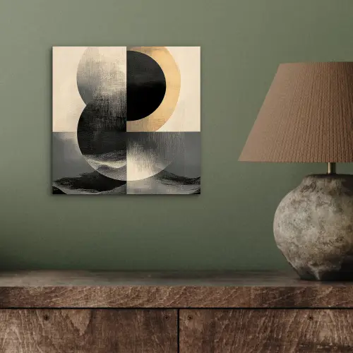 Cirkels - Schaduw - Abstract aluminium wit klein -sfeer2