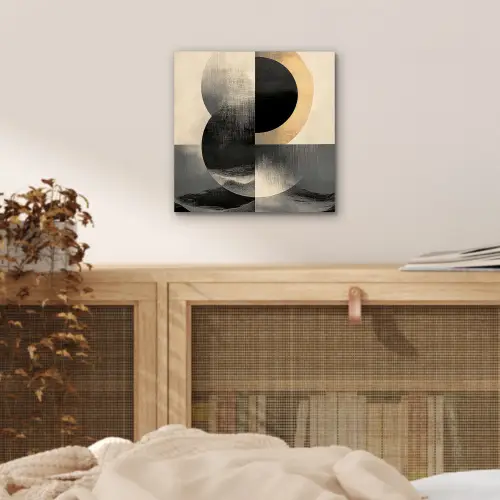 Cirkels - Schaduw - Abstract aluminium wit klein -sfeer3