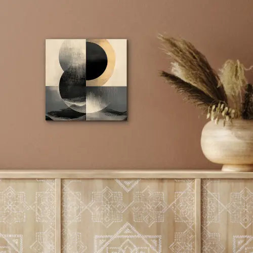 Cirkels - Schaduw - Abstract aluminium wit klein -sfeer4
