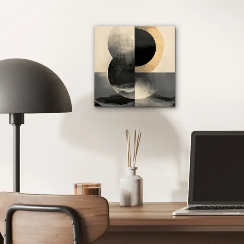 Cirkels - Schaduw - Abstract aluminium wit klein -sfeer5