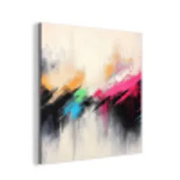 Dynamisch - Abstract - Kleurrijk - Zwart aluminium wit klein -3d