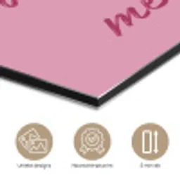 Eat me out don't stress me out - Roze - Handgeschreven aluminium wit klein -closeup_NL