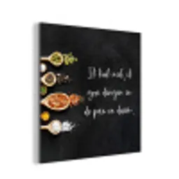 Ik gooi dingen in de pan en duim - Keuken - Quotes - Spreuken - Humor aluminium wit klein -3d