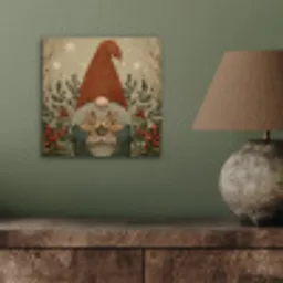 Kerstgnome - Konijntjes - Kleurrijk aluminium wit klein -sfeer2