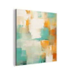 Kunst - Abstract - Blauw - Wit aluminium wit klein -3d