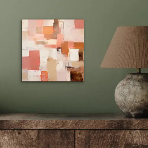 Kunst - Roze - Abstract aluminium wit klein -sfeer2