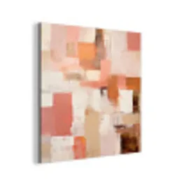Kunst - Roze - Abstract aluminium wit klein -3d