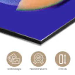 Meloen - Blauw - Oranje - Kunstzinnig aluminium wit klein -closeup_NL